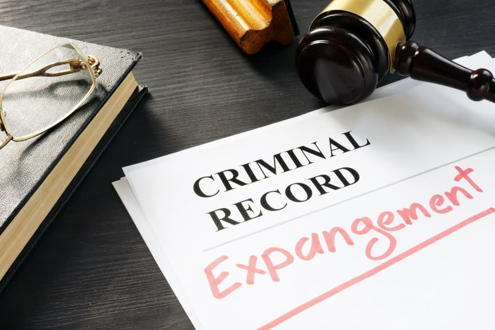 Expungement of a criminal record. The word "Expungement" written on an official document, symbolizing the process of clearing legal history.